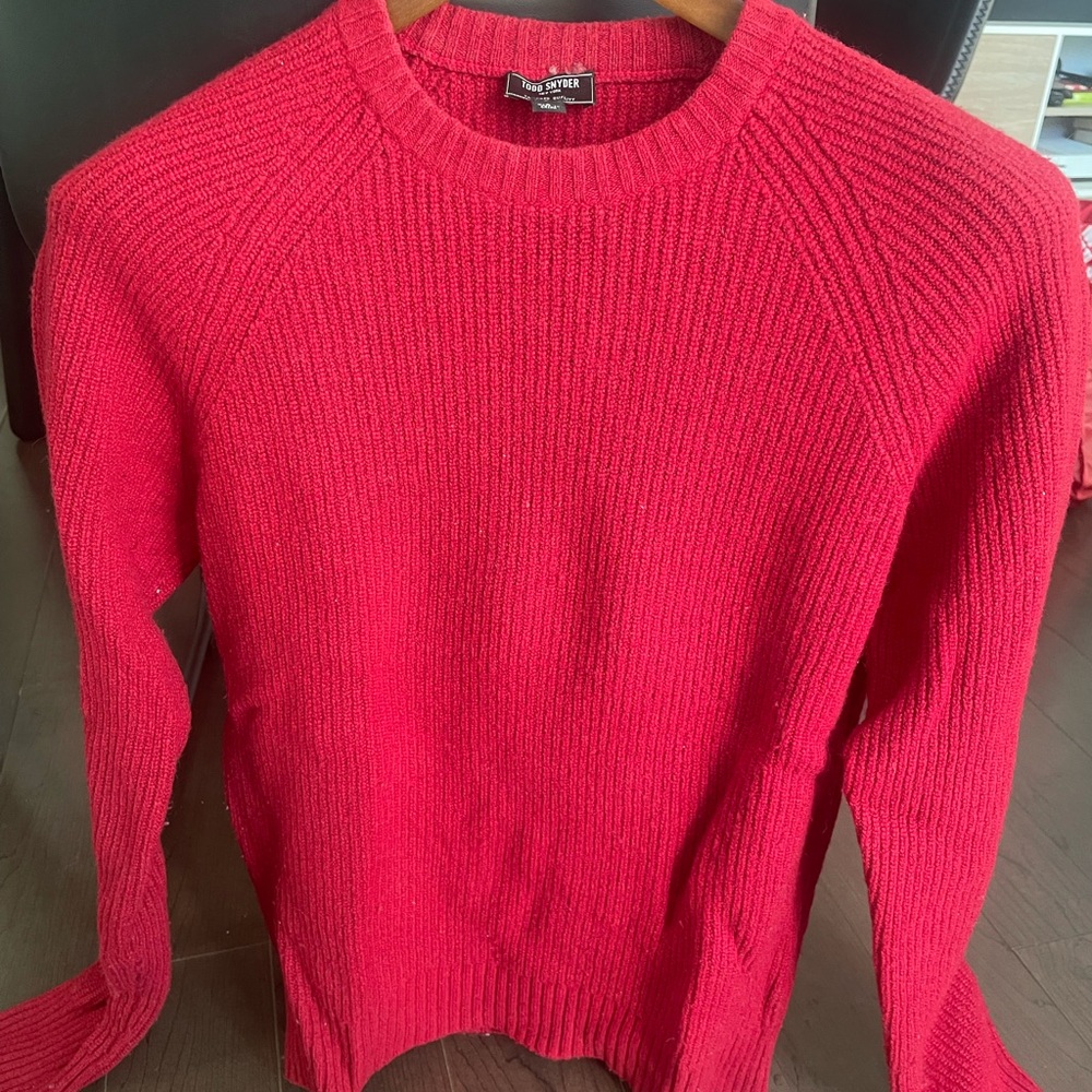 Todd Snyder Wool-Blend Sweater in Red